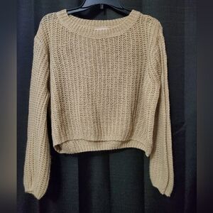 Rhapsody Tan Crew Neck Sweater